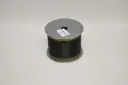 Matusepael 8cm*10m must kuldse triibuga