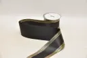 Matusepael 8cm*10m must kuldse laia mustriga