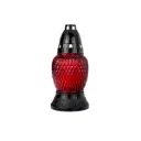 Kalmuküünal klaasis Ø8,5cm H18cm 15h punane