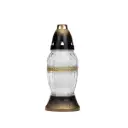Kalmuküünal klaasis Ø9cm H21cm 22h triibuga