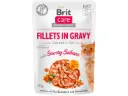 Brit Care Fillets in Gravy Savory Salmon märgtoit täiskasvanud kassidele 85g