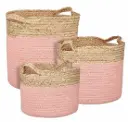 Istutuskorv Torba  roosa/beez h26 d31cm