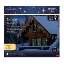 Jääpurika LED kardin 12m must/kuldne sädelev ef