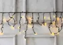 Jääpurika LED kardin must/soe.valgus sädelev