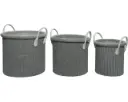 Korv puuvillane ümmargune h25 d28cm hall