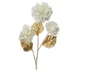 Kunstlill hortensia valge h87cm