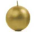 Küünal ümmargune 8cm, metallik kuld