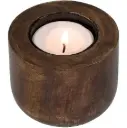 Küünlahoidja puust 7x5cm pruun