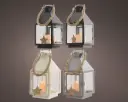Latern metallist LED 12x25cm valik