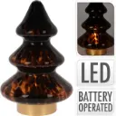 Laualamp kuusk pruun LED 30cm patareiga
