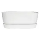 Lillekast Greenville ratastel valge 80cm