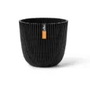 Lillepott Ball Groove d16,5 h15cm must