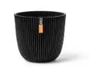 Lillepott Ball Groove d21,5 h20cm must