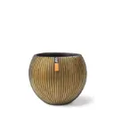 Lillepott Ball Groove d12 h10cm kuld