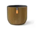 Lillepott Ball Groove d9 h8cm kuld