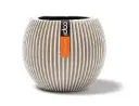 Lillepott Groove d22 h18cm kreem