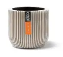 Lillepott Groove d24 h21cm kreem