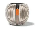 Lillepott Groove d29 h26cm kreem