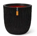 Lillepott Groove ümar d43 h41cm must
