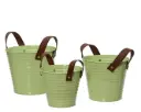 Lillepott metallist roheline 20x17cm